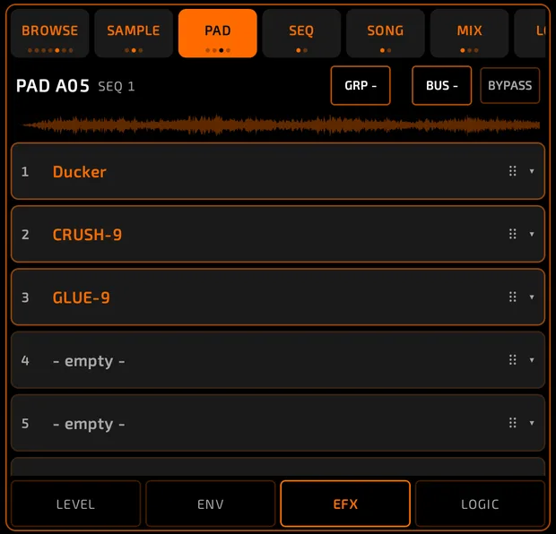 The EFX page