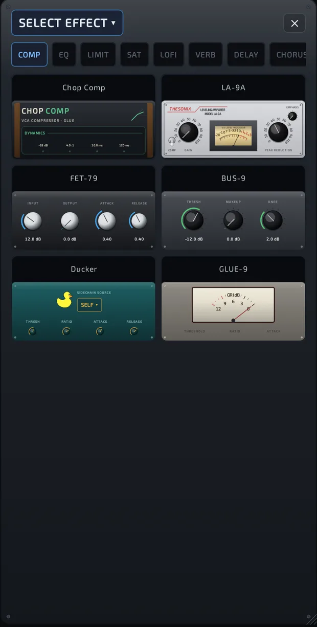 Effect picker