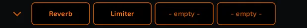 EFX row in a synth editor