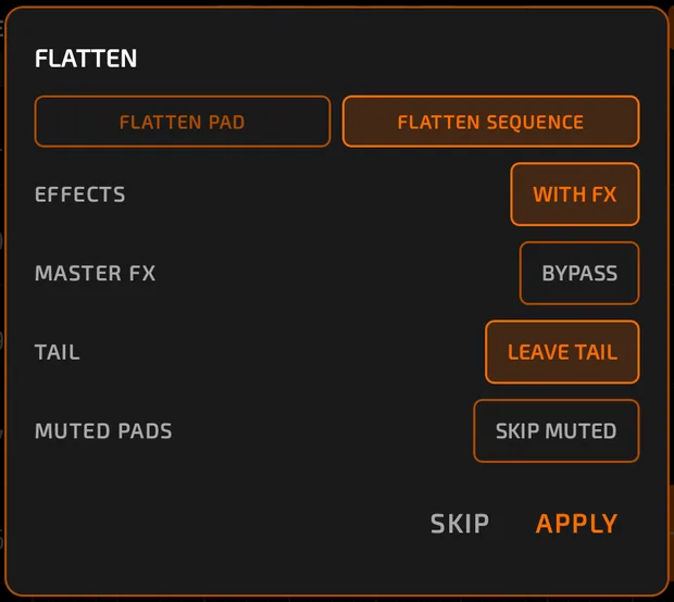 Flatten a sequence