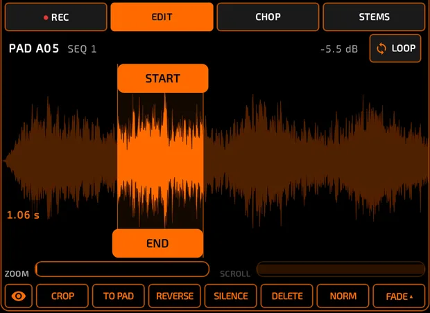 The sample editor