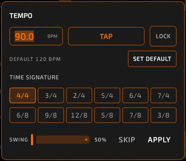 TEMPO dialog