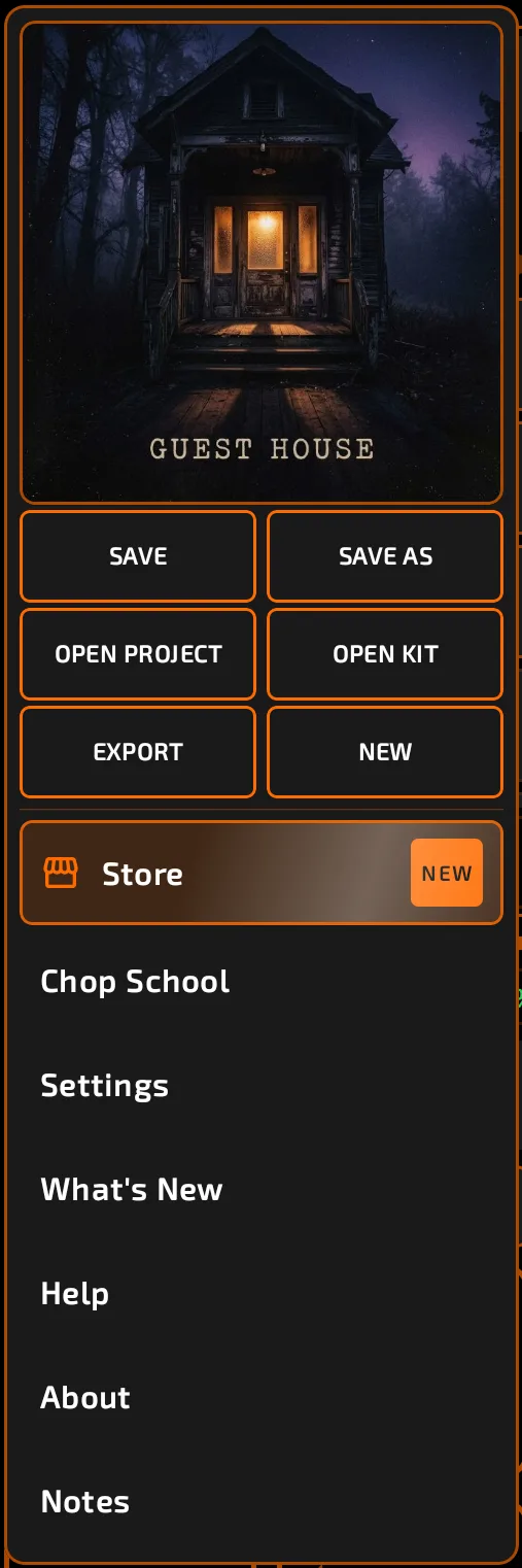 The Chop menu