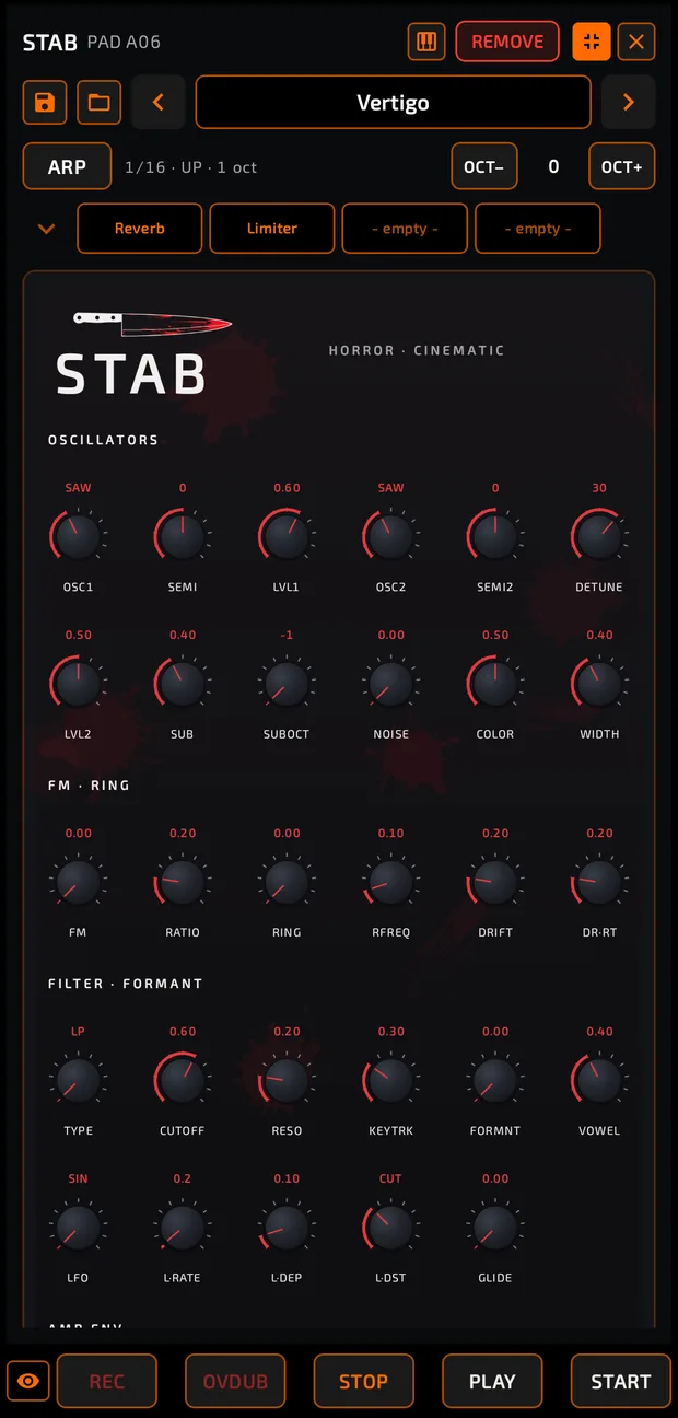 Stab full screen