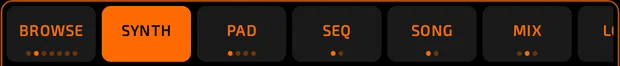 SYNTH tab active